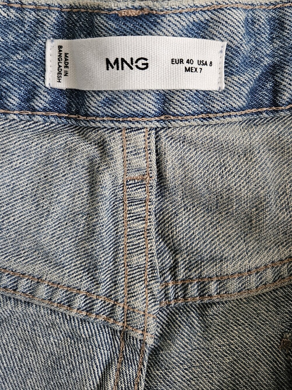 Mango Straight Light Blue Denim Jeans